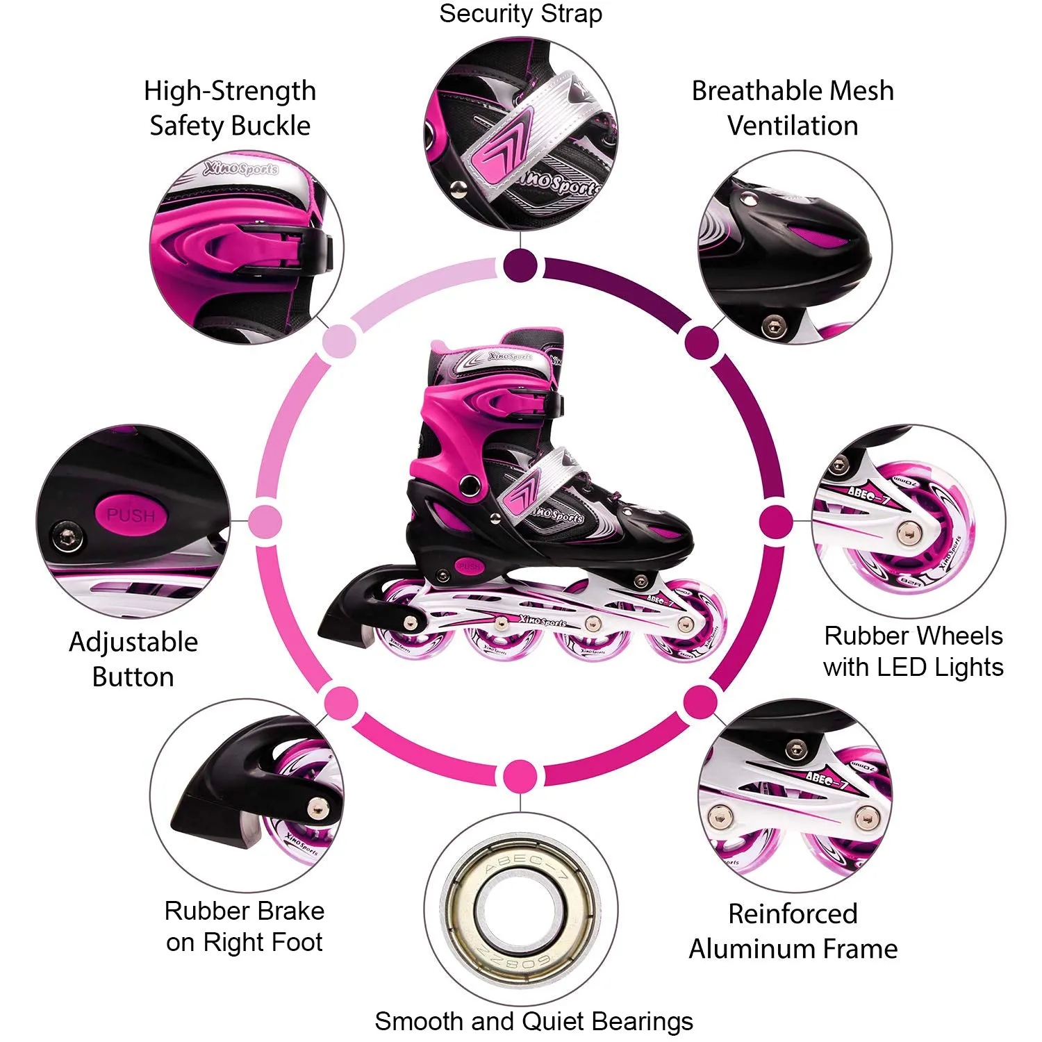 Inline Skates for Boys and Girls | Light-Up Inline Skates