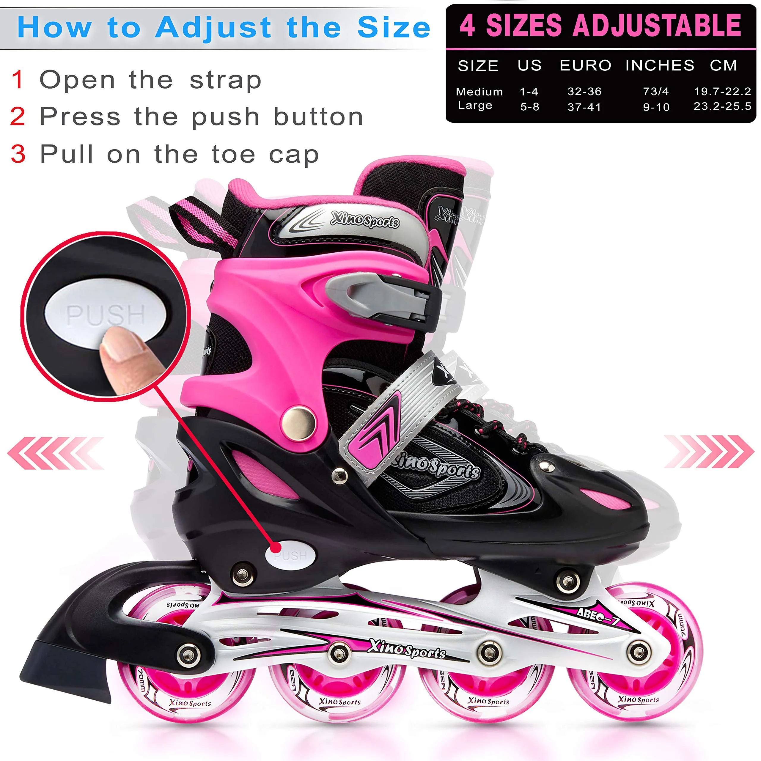 Inline Skates for Boys and Girls | Light-Up Inline Skates