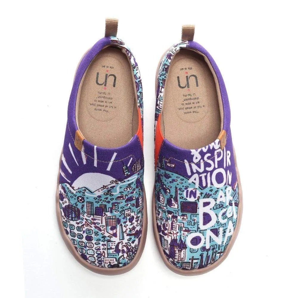 INSPIRATION ON BARCELONA Colorful Art Shoes For Men