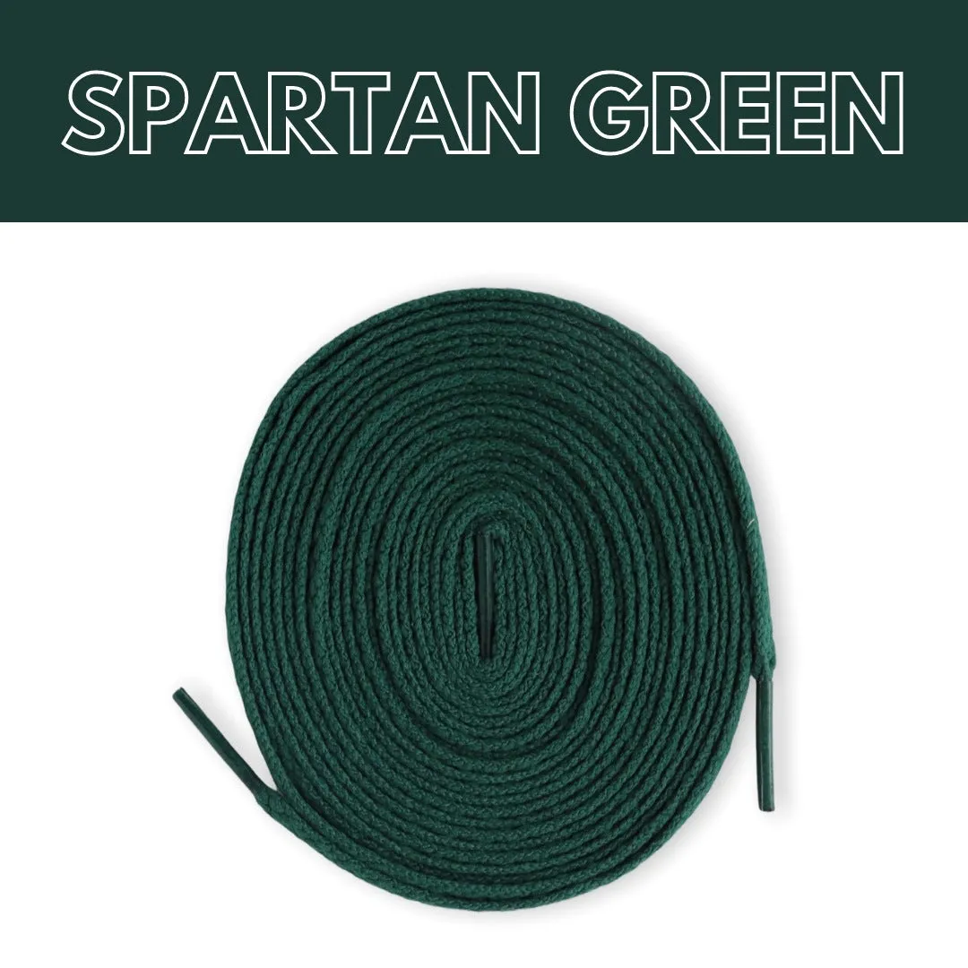 Jordan 1 Laces Basics Flat Thin - Spartan Green Laces | Team Green | Oxidized Green (INSTOCK)