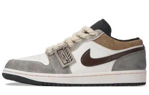 Jordan Air Jordan 1 Men's Skateboarding Shoes, off-white brown