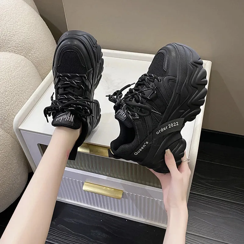 Joskaa 2024 New High Top Platform Sneakers Black