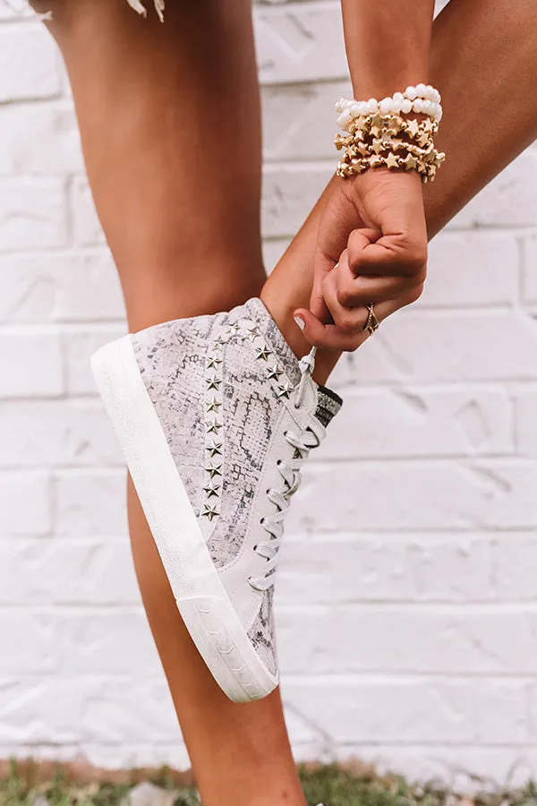 Julie High Top Snake Print Sneaker