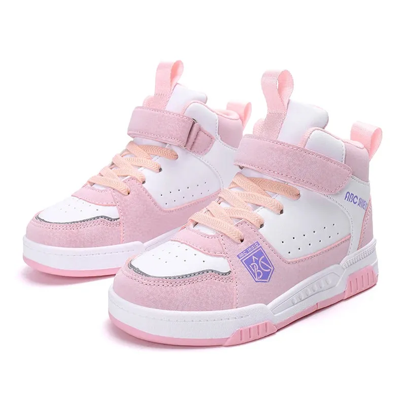 Kids Casual Board High Top Non Slip Basketball Sneakers