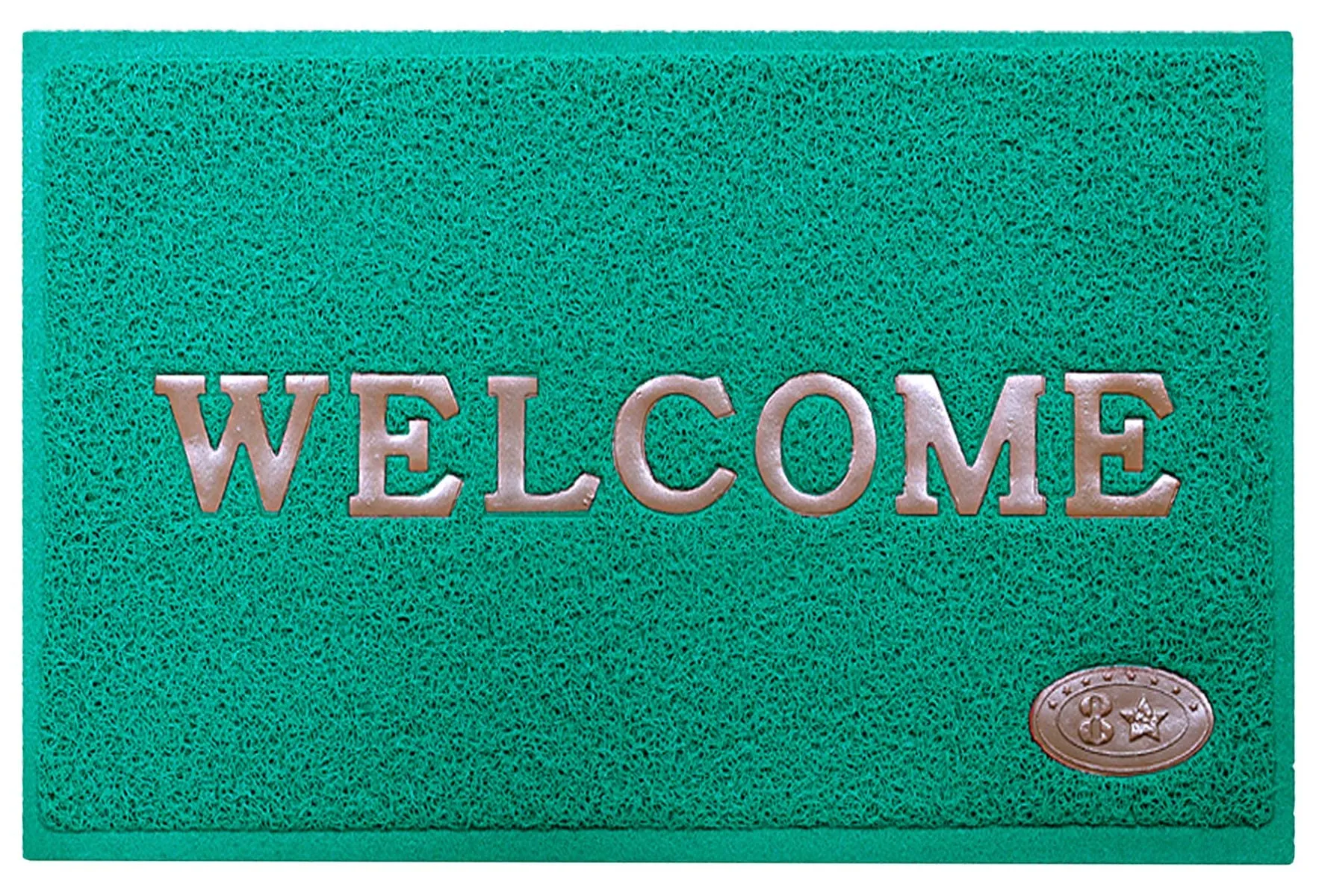 Kuber Industries Rubber Anti Slip Welcome Door Mat for Home Entrance, Office, Shop (Green)-Pack of 3-KUBMART15372