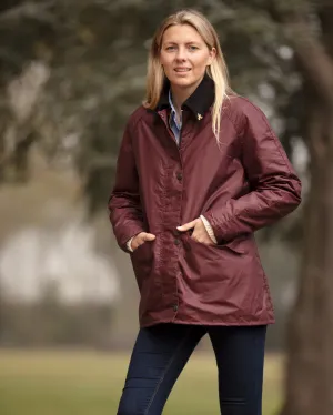 Ladies Bold Landowner Wax Walking Jacket - Burgundy