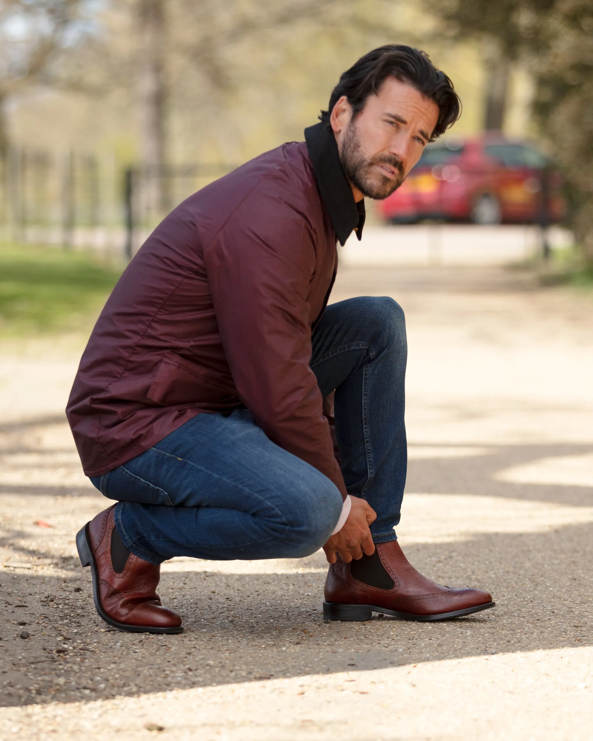 Landowner Bold Wax Walking Jacket - Burgundy