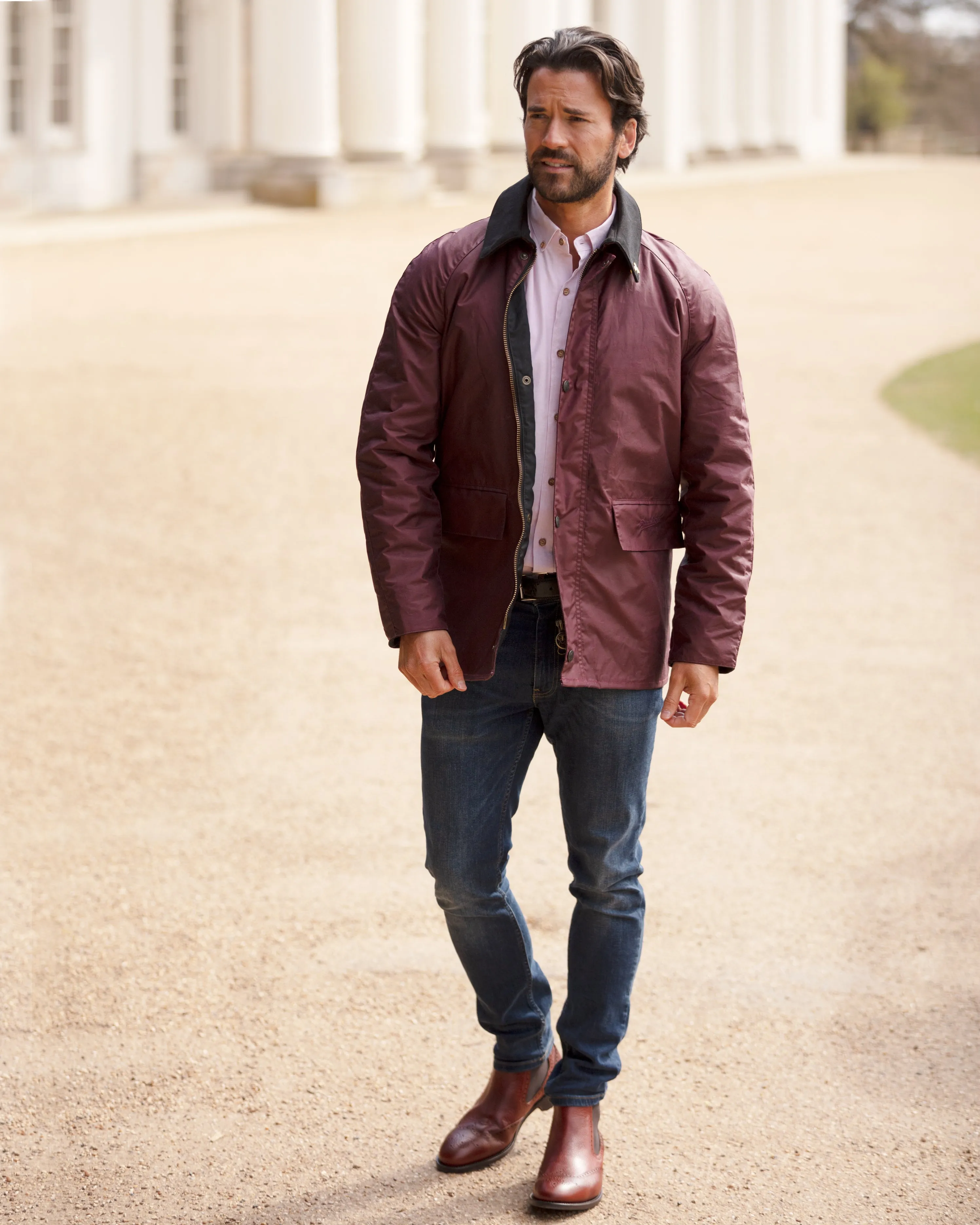 Landowner Bold Wax Walking Jacket - Burgundy