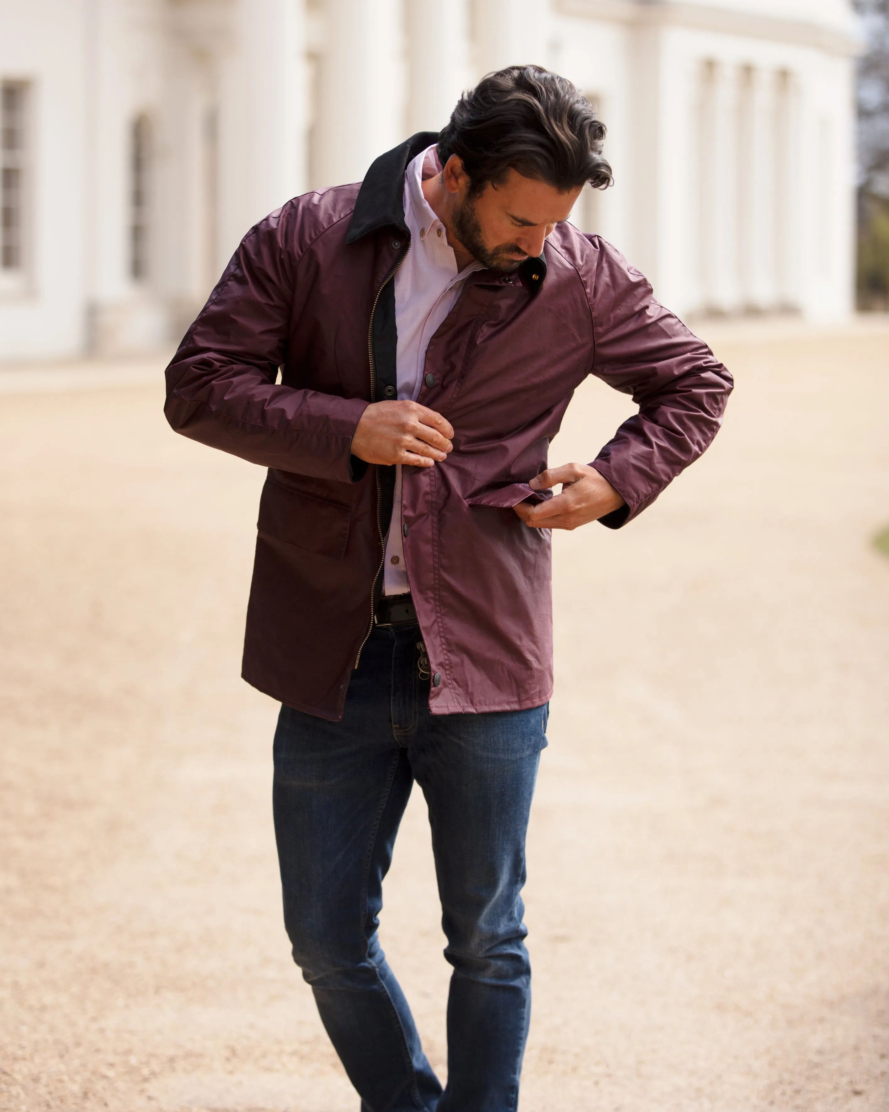 Landowner Bold Wax Walking Jacket - Burgundy