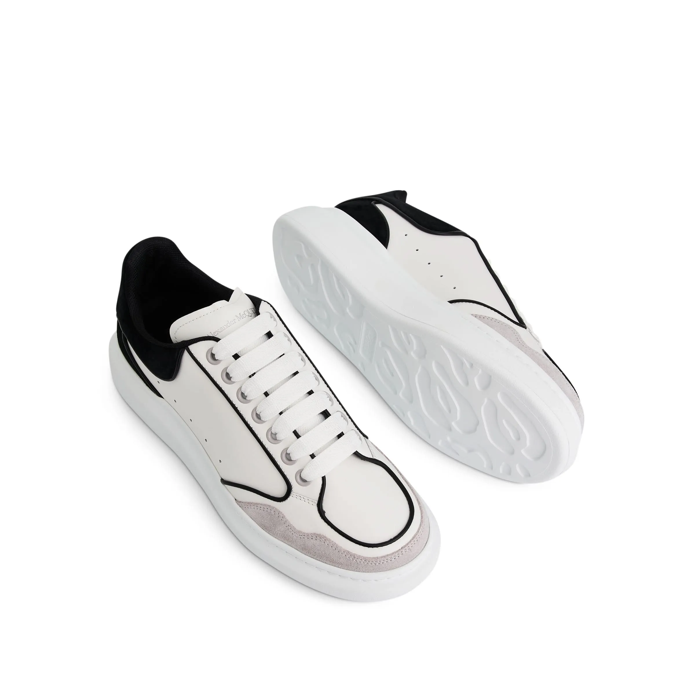 Larry Contrast Sneaker in White/Black