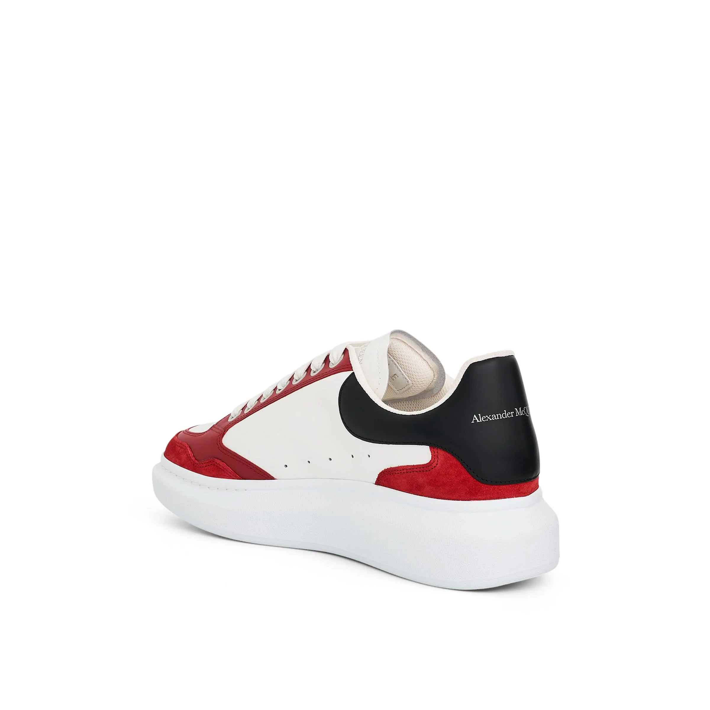 Larry Oversized Sensory Sneaker in White/Black/Welsh Red