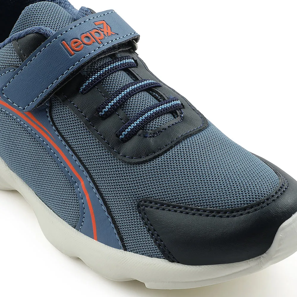 Leap7x Blue Non Lacing Sports Running Shoes For Kids KSN 670V By Liberty