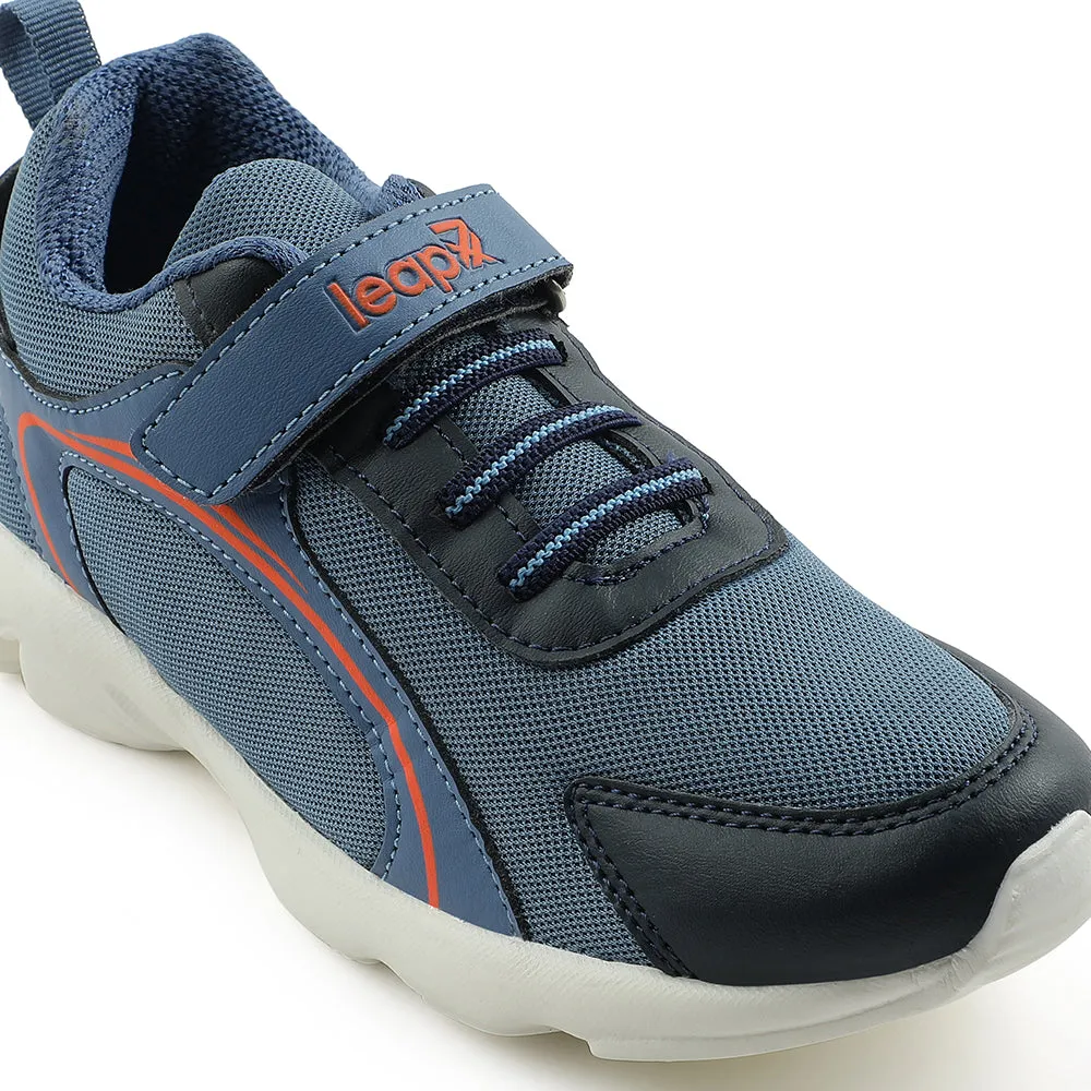 Leap7x Blue Non Lacing Sports Running Shoes For Kids KSN 670V By Liberty