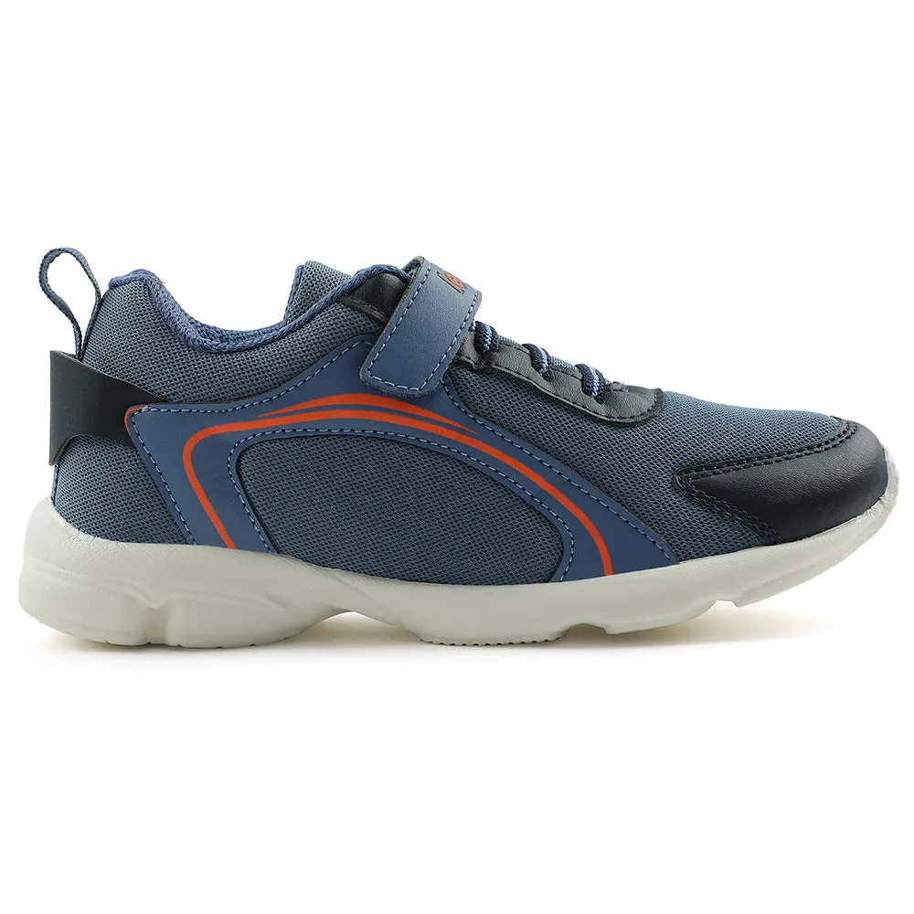 Leap7x Blue Non Lacing Sports Running Shoes For Kids KSN 670V By Liberty