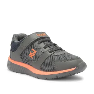 Leap7x By Liberty Kids JAMIE-65E Grey Sports Non Lacing Shoes