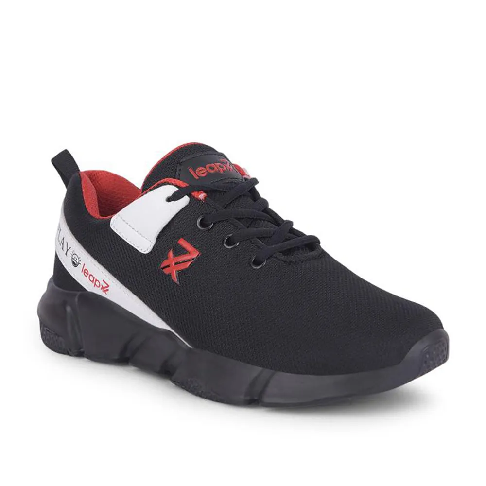 Leap7x By Liberty Kids POLAR-71E Black Sports Lacing Shoes