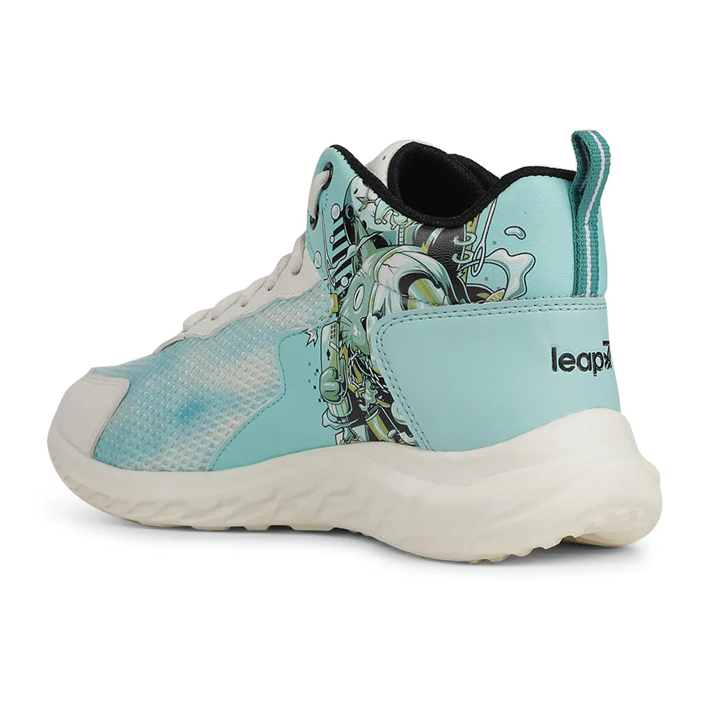 Leap7x Sea Green Casual Lacing Shoes For Kids HINKS 1L By Liberty