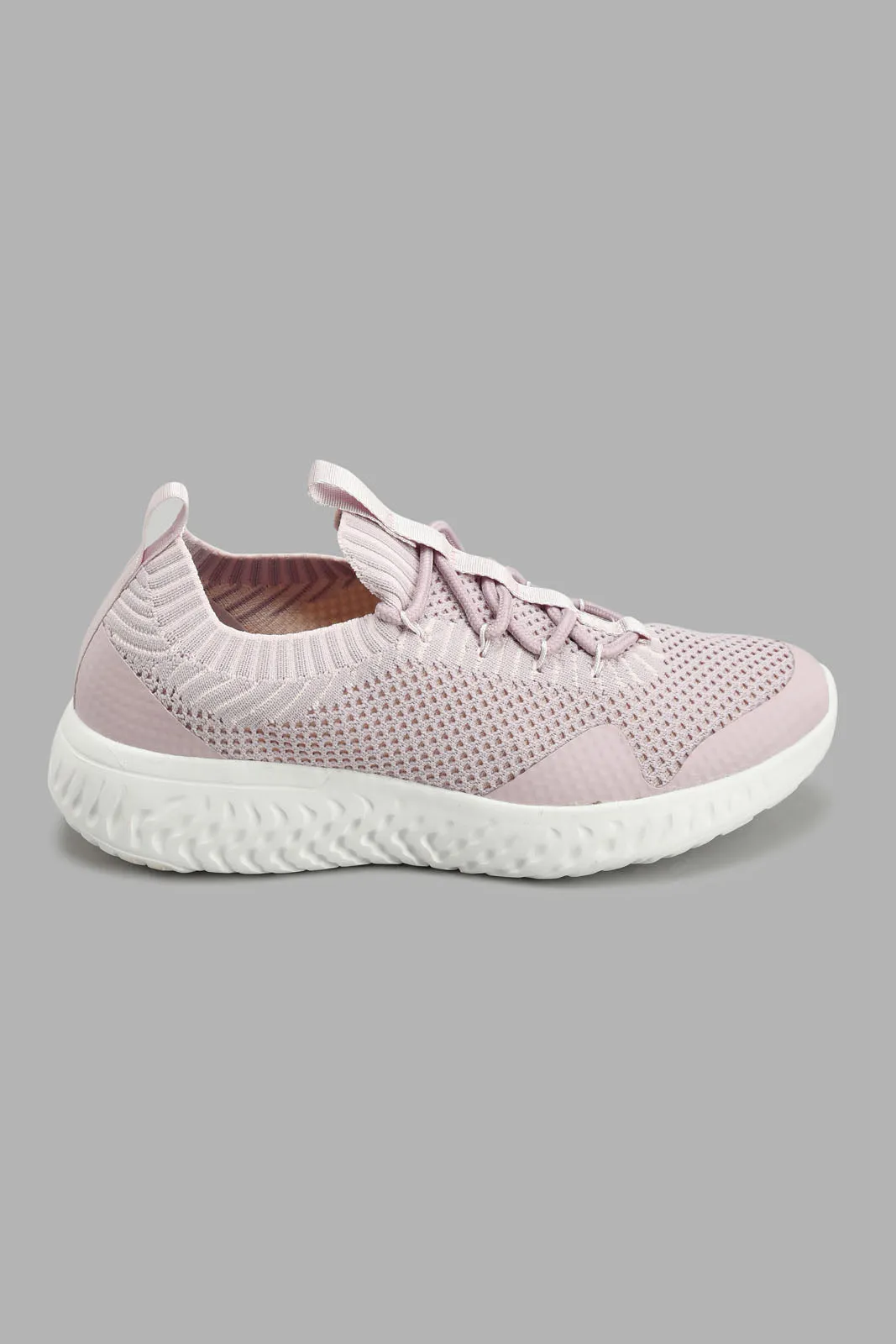 Lilac Knitted Slip-On Sneaker