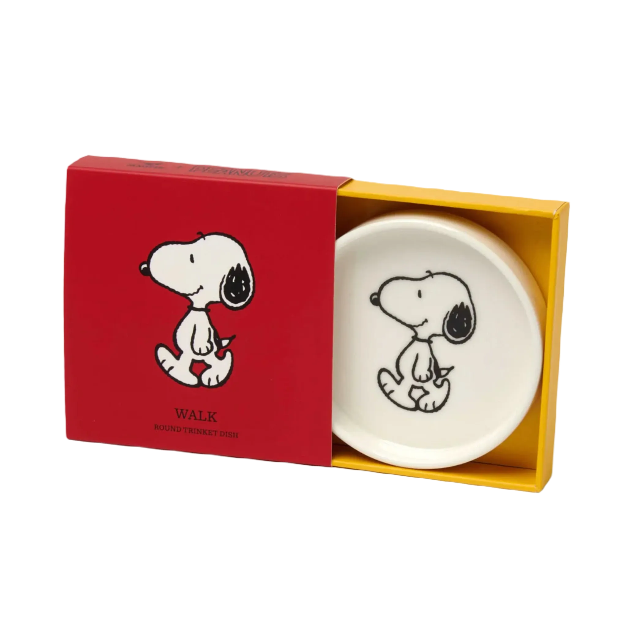 Magpie Gifts Peanuts Snoopy Round Trinket Dish - Snoopy Walk