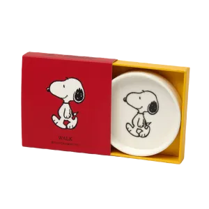 Magpie Gifts Peanuts Snoopy Round Trinket Dish - Snoopy Walk