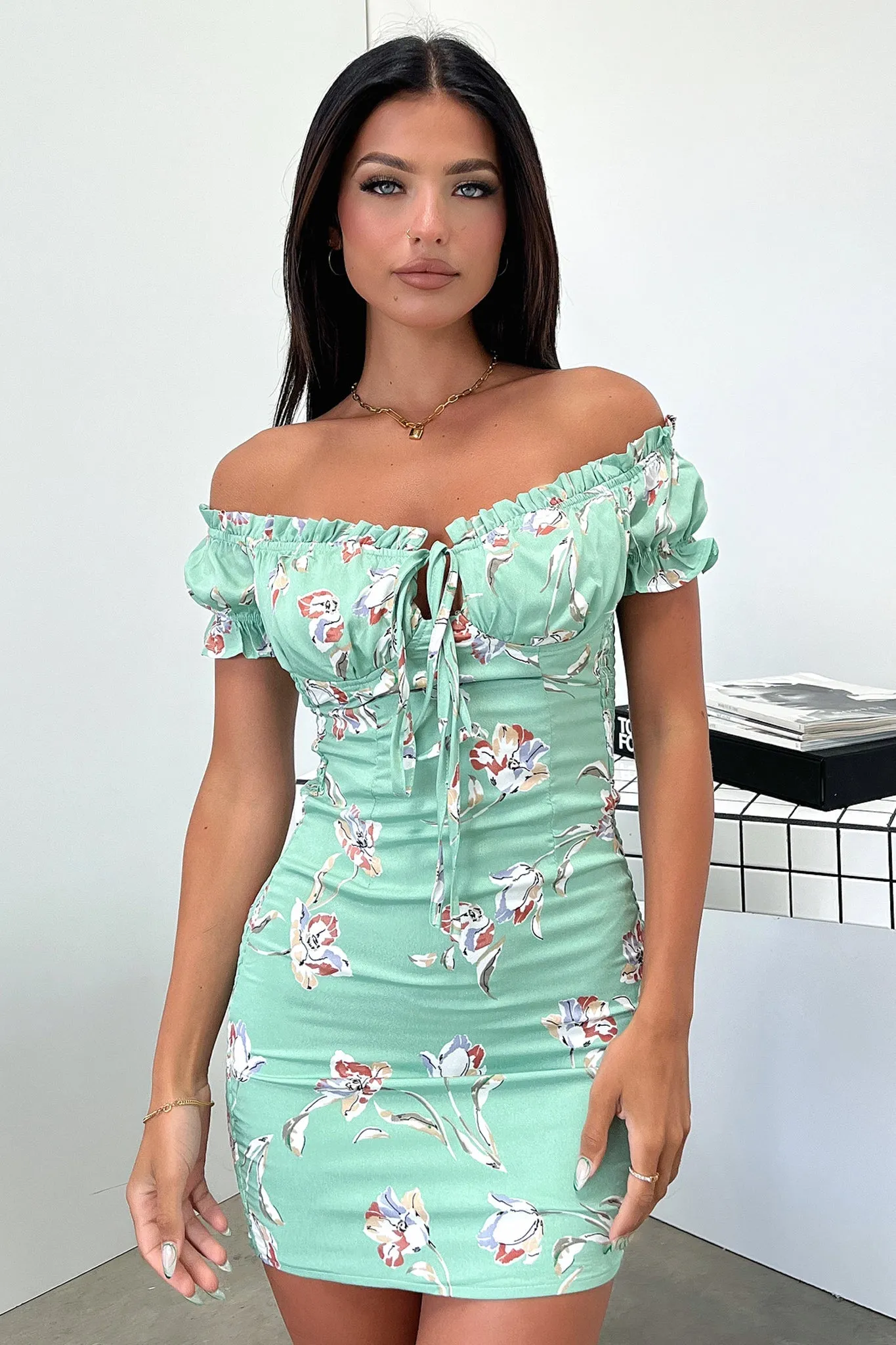 Maisie Dress - Green Print