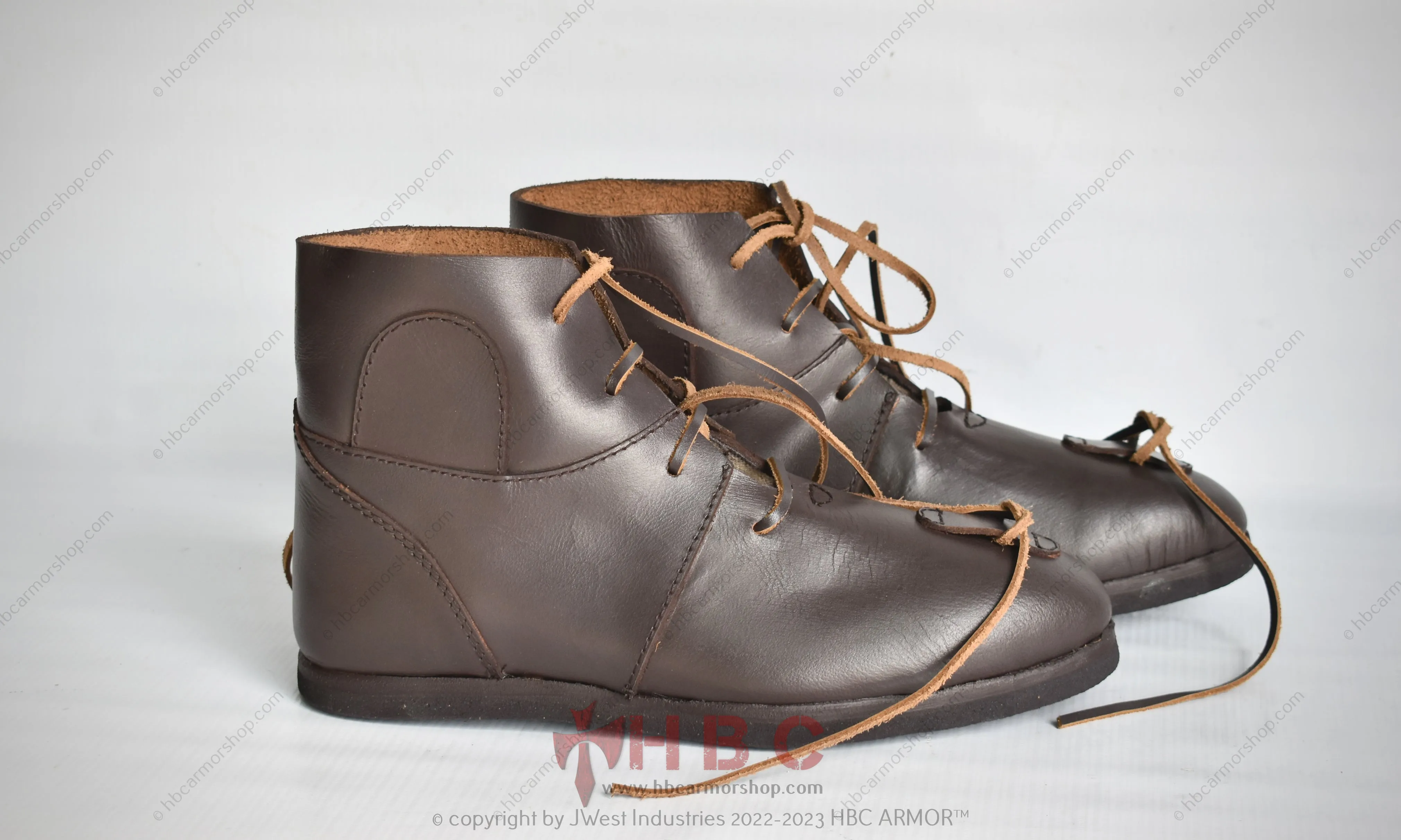 Medieval battle boots Leather with Reinforce Leather Rubber Sole