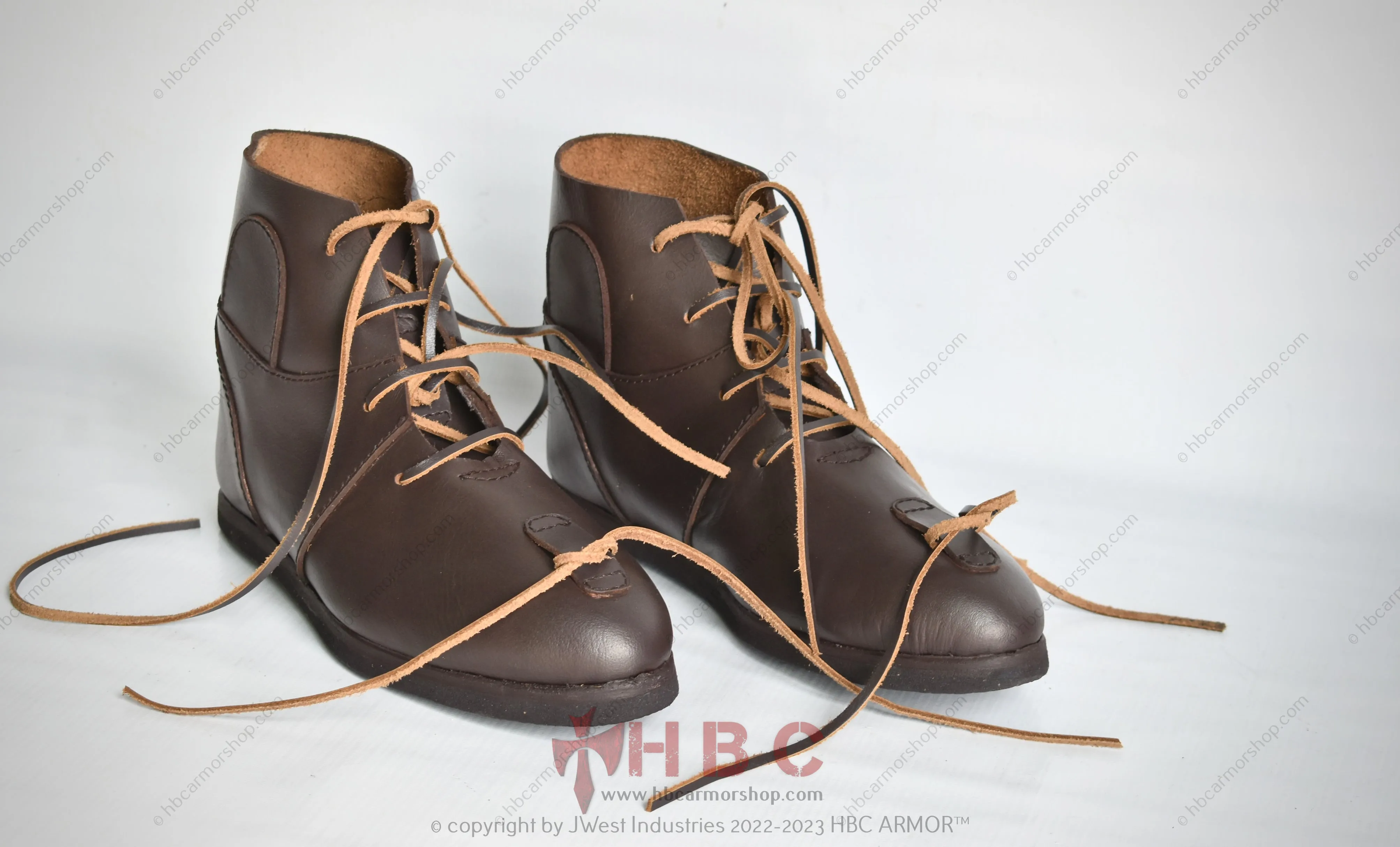 Medieval battle boots Leather with Reinforce Leather Rubber Sole