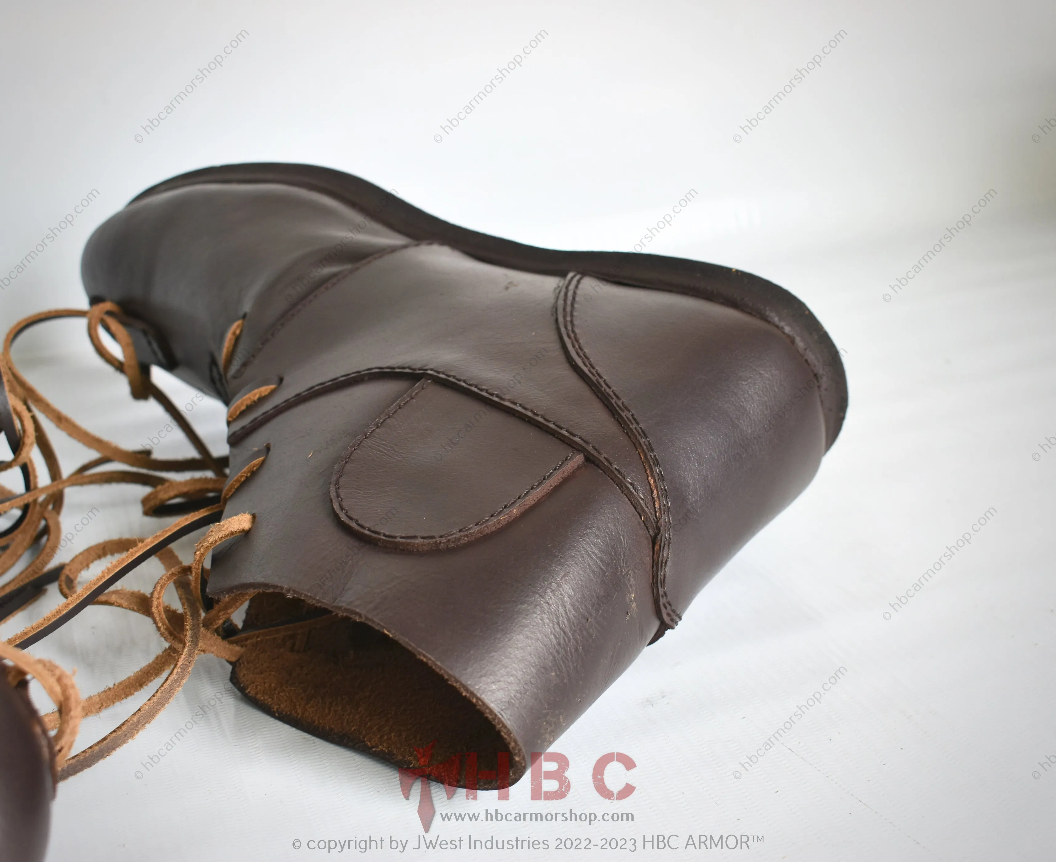 Medieval battle boots Leather with Reinforce Leather Rubber Sole