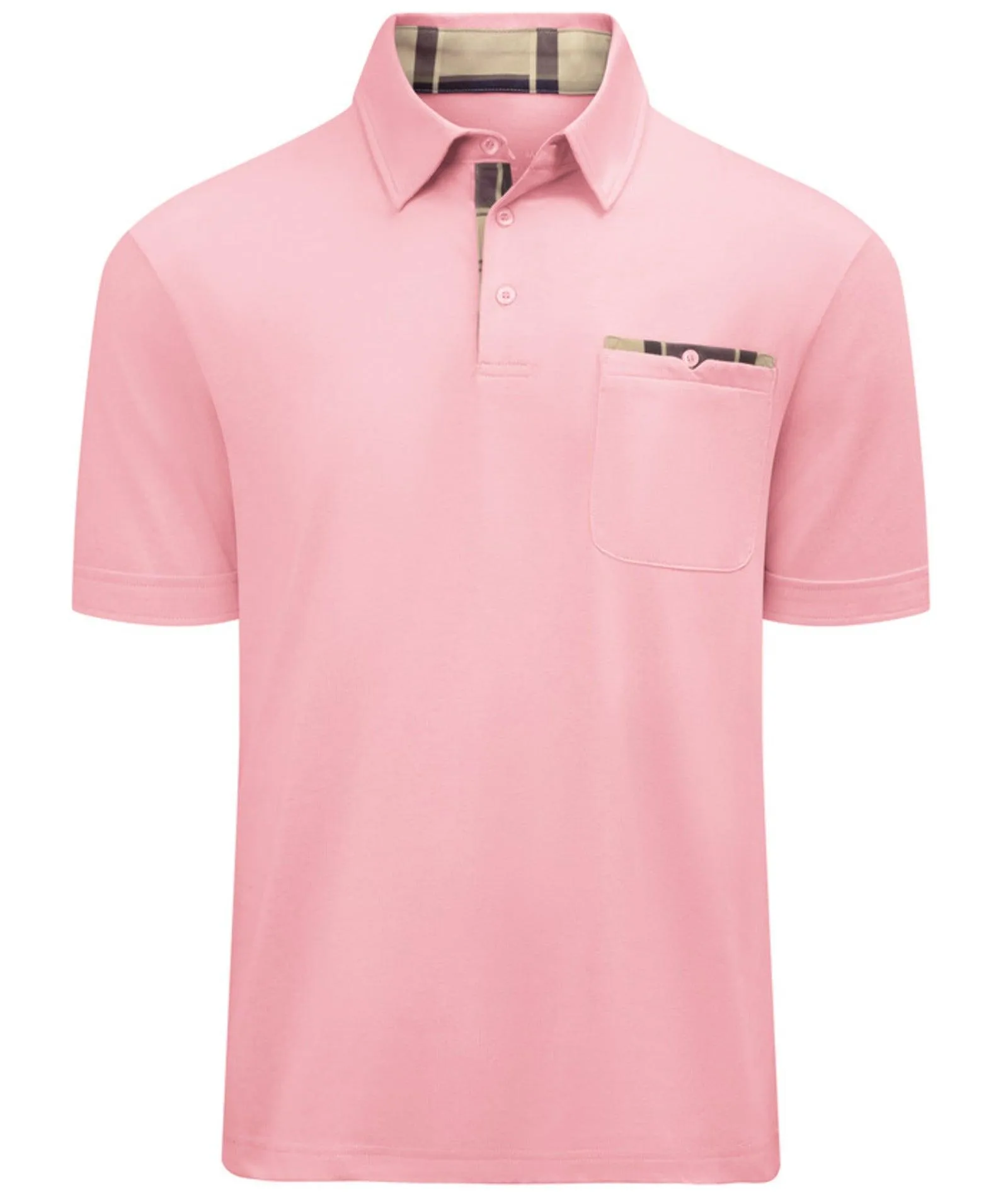 Men's Button Up Workout Golf Polo Shirt-ZPK007840