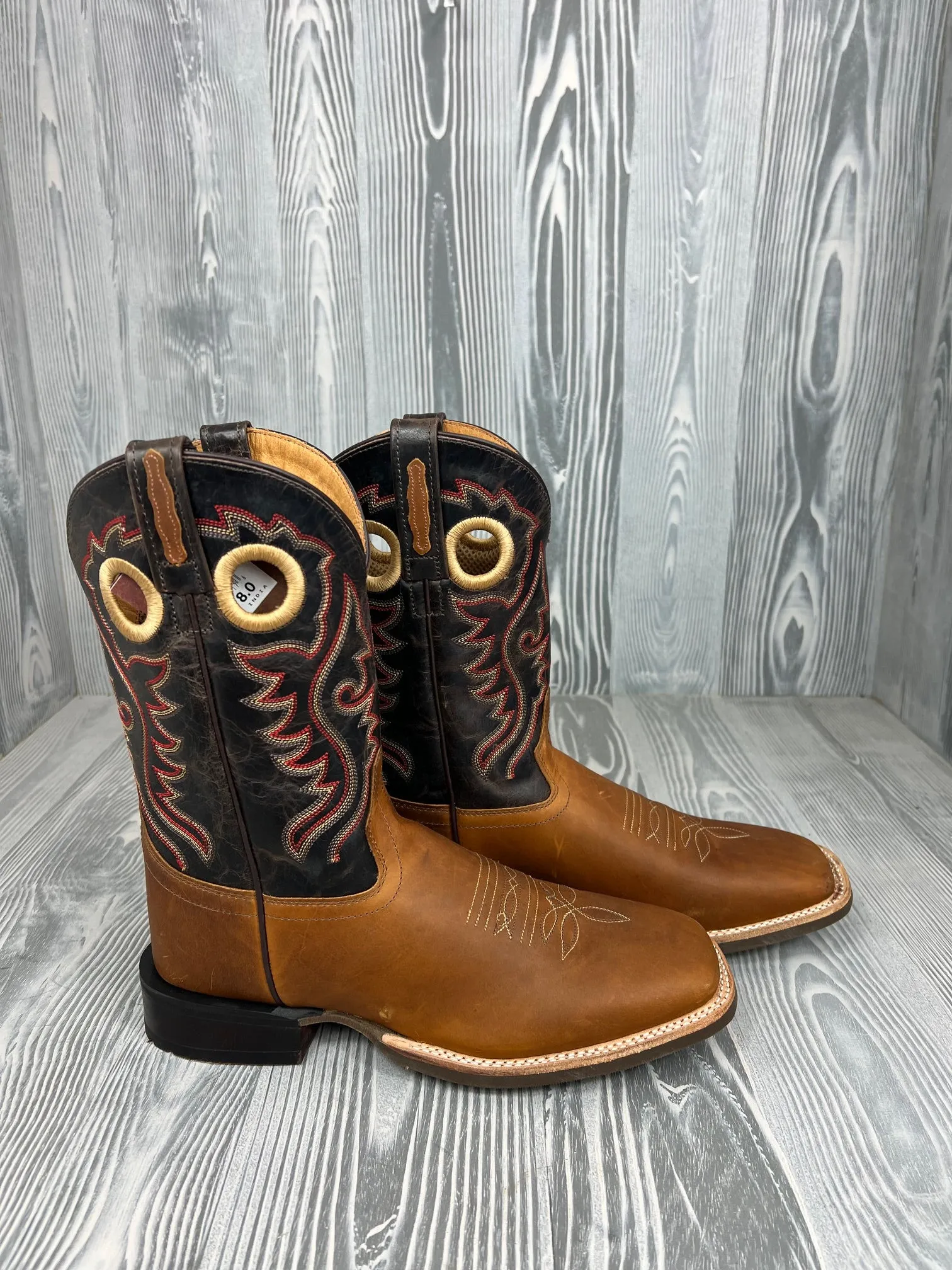 Men's Old West Brown Square Toe with 11" Black Top - BSM1914