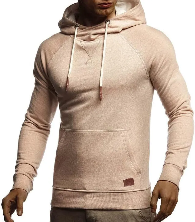 Men'S Straighfit Hooded Sweatshirt | Modern Stylish Longsleeve Hoodie Pullover