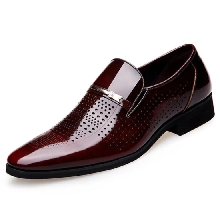 Men's Stylish Breathable Hollow Dress Shoes for Comfort and Business Wear