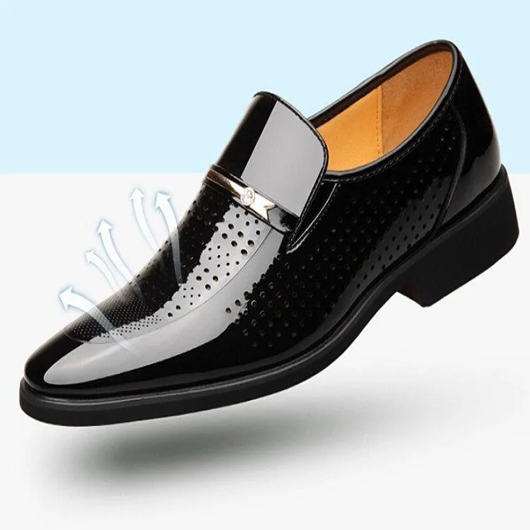 Men's Stylish Breathable Hollow Dress Shoes for Comfort and Business Wear