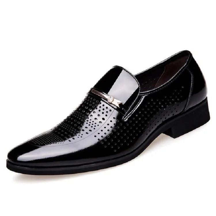 Men's Stylish Breathable Hollow Dress Shoes for Comfort and Business Wear