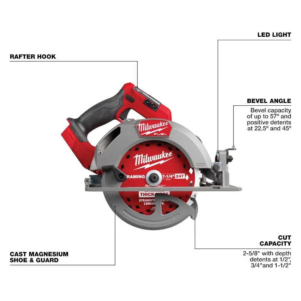 Milwaukee 2834-20 M18 FUEL 7-1/4" Circular Saw (Tool Only)