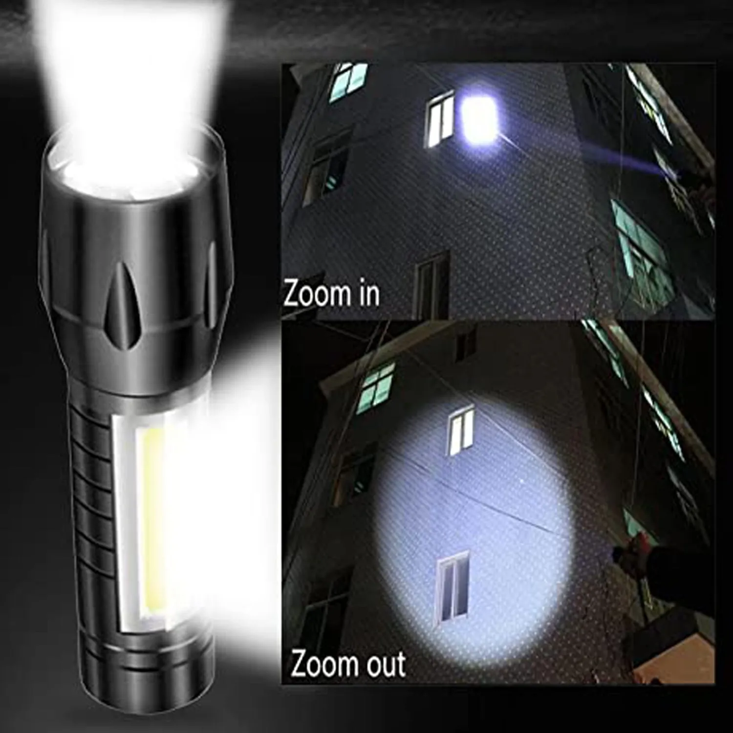 Mini Search Rechargeable LED Long Range Flashlight Emergency Light Torch