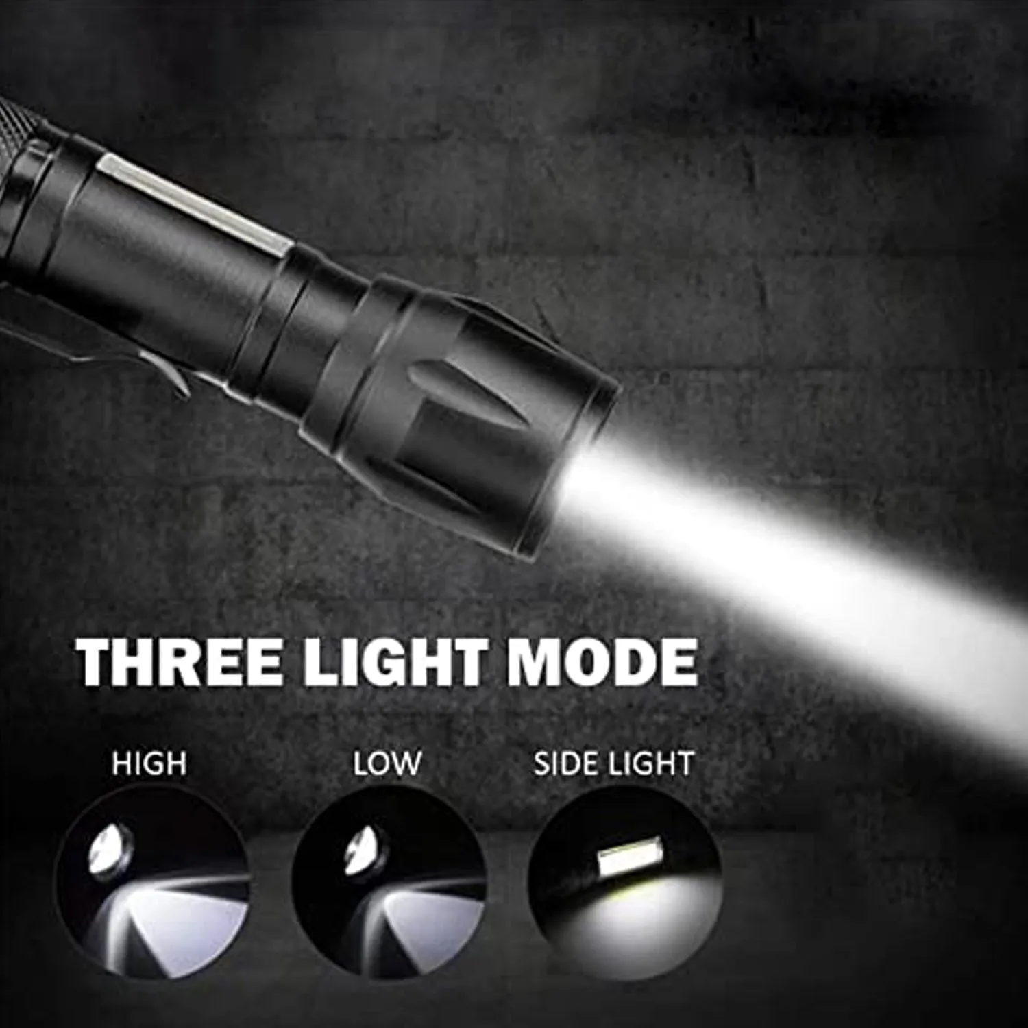 Mini Search Rechargeable LED Long Range Flashlight Emergency Light Torch