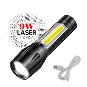 Mini Search Rechargeable LED Long Range Flashlight Emergency Light Torch