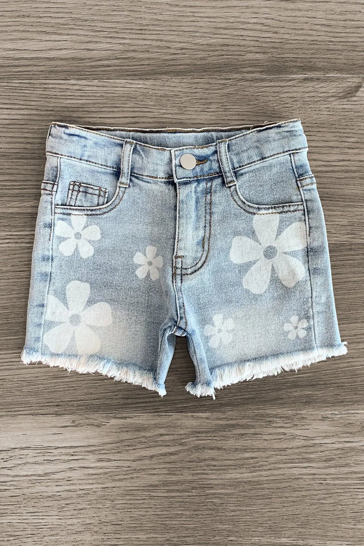 Mint Swiss Dot Denim Short Set