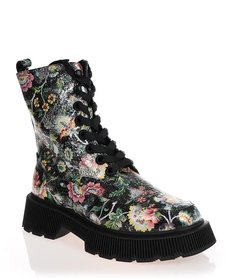 Minx Crawler Thistle Print Ankle Boot