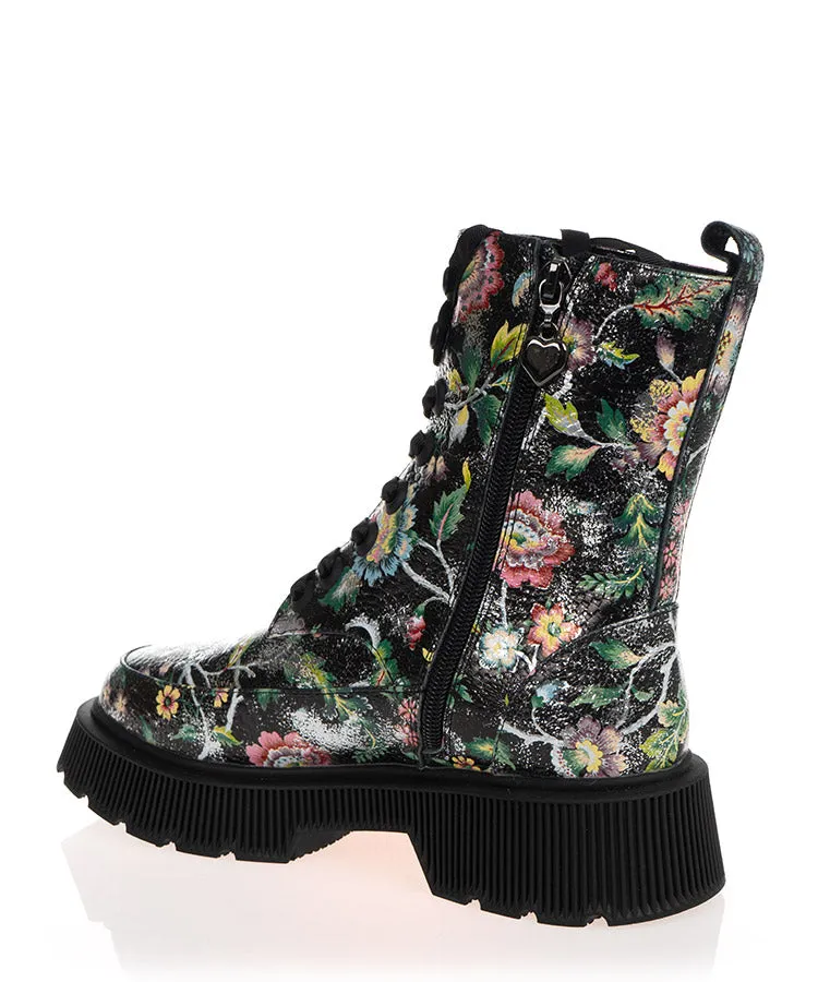 Minx Crawler Thistle Print Ankle Boot