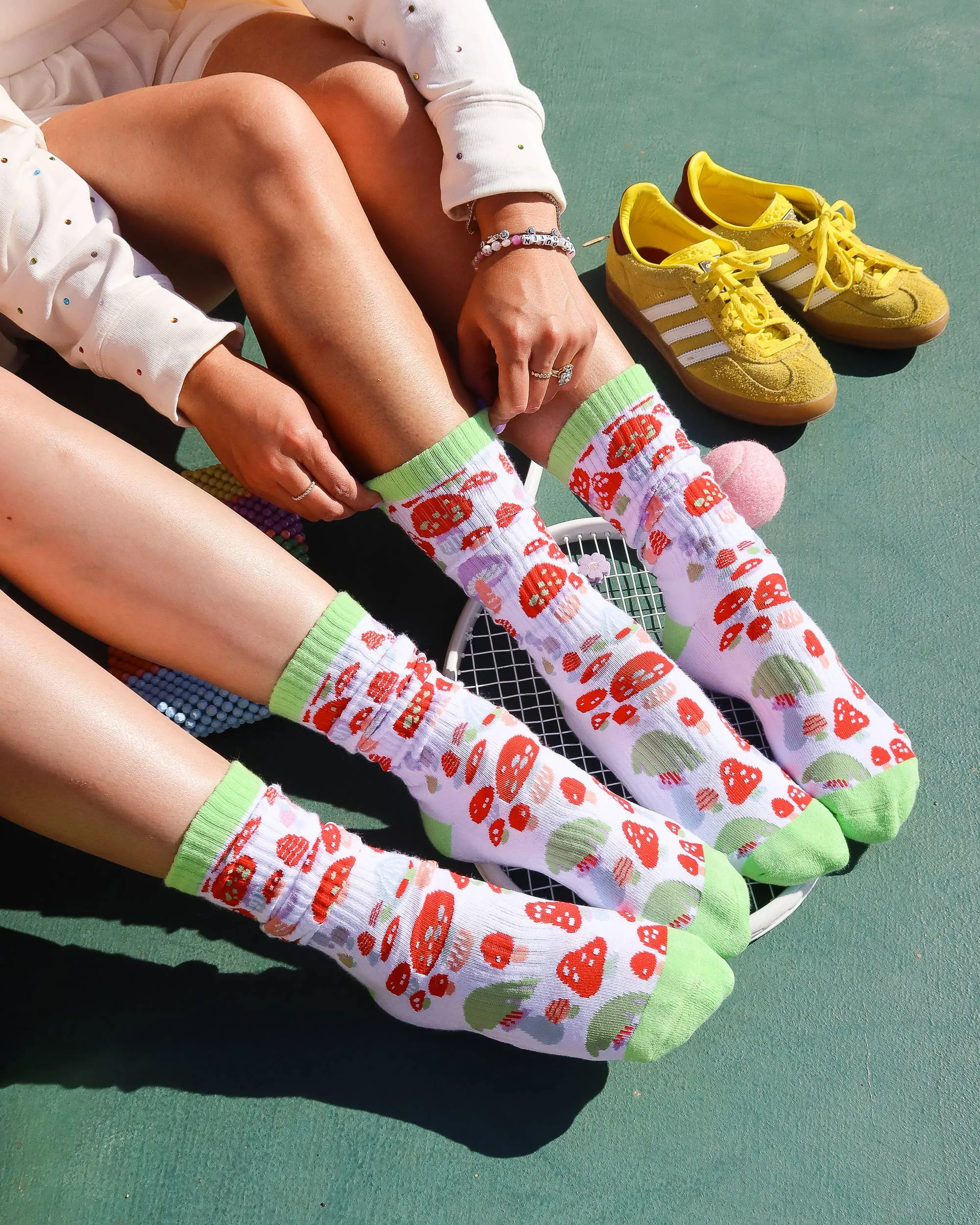 Mushroom Forest Tennis Crew Sock