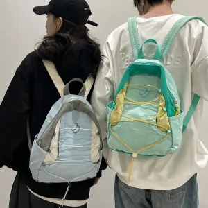 New Japanese Minority Colorblocking Backpack Female  New Sports Travel Backpack High School Student Schoolbag Fashion