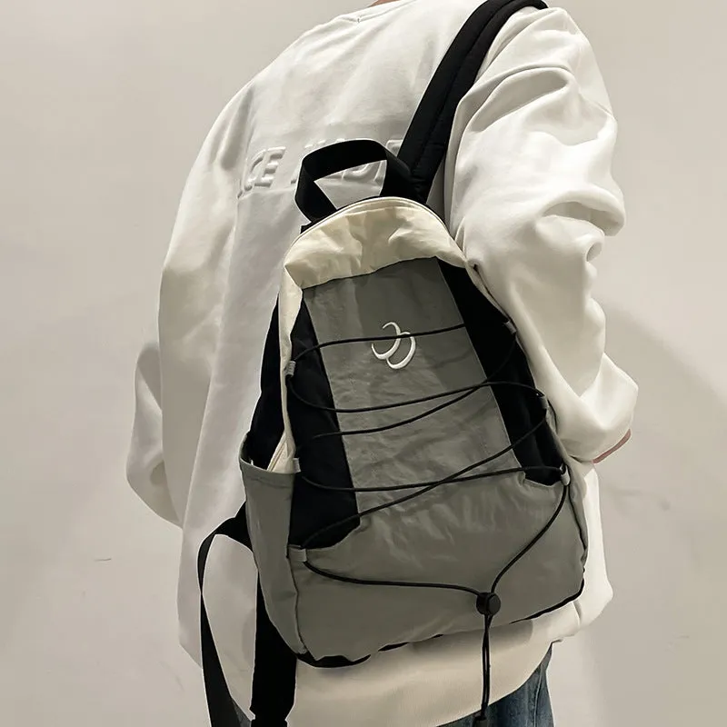 New Japanese Minority Colorblocking Backpack Female  New Sports Travel Backpack High School Student Schoolbag Fashion