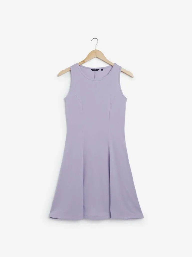 Nuon Lilac Corduroy Textured Midi Dress