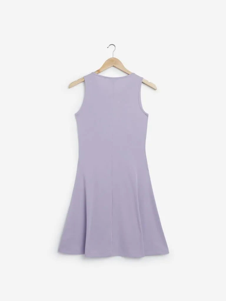 Nuon Lilac Corduroy Textured Midi Dress