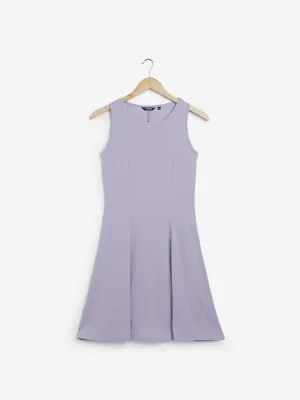 Nuon Lilac Corduroy Textured Midi Dress