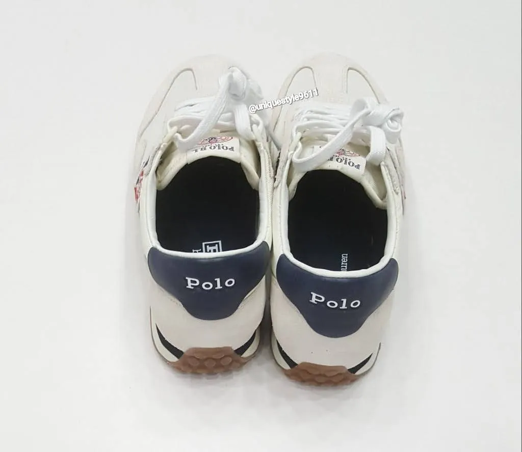 Nwt Polo Ralph Lauren Grey/White P-Wing Sneakers