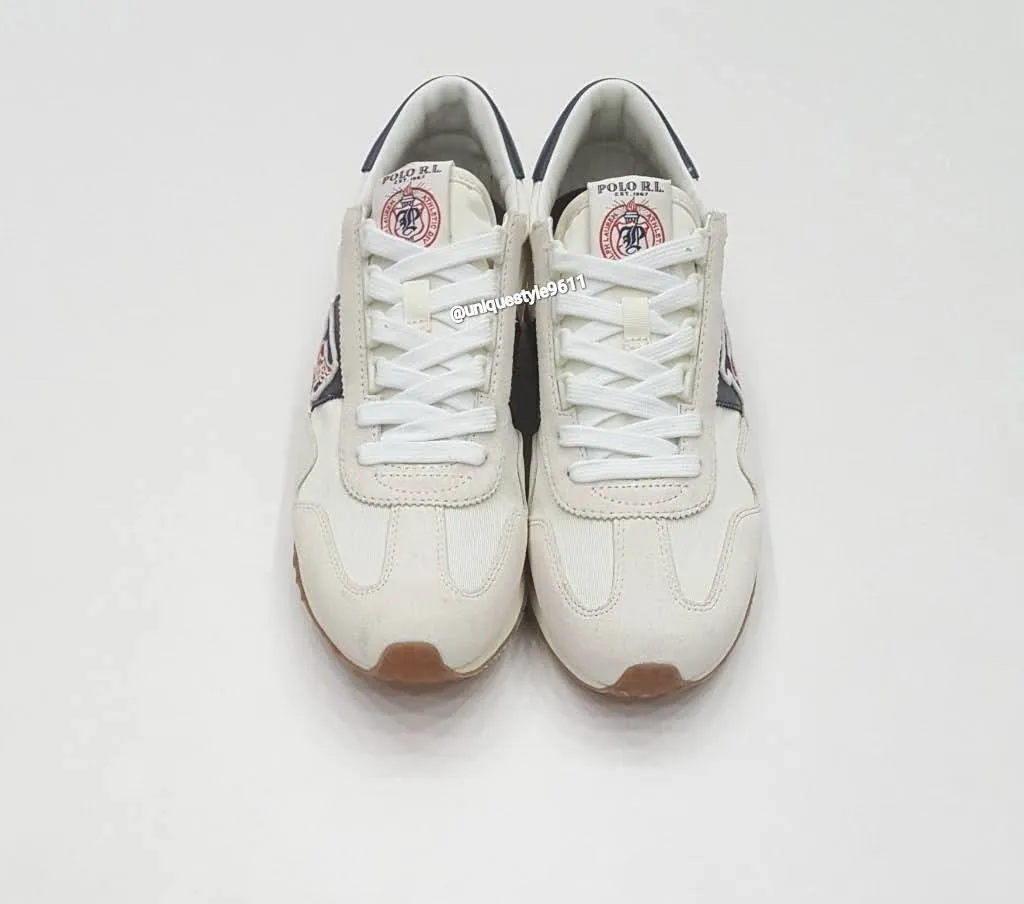 Nwt Polo Ralph Lauren Grey/White P-Wing Sneakers