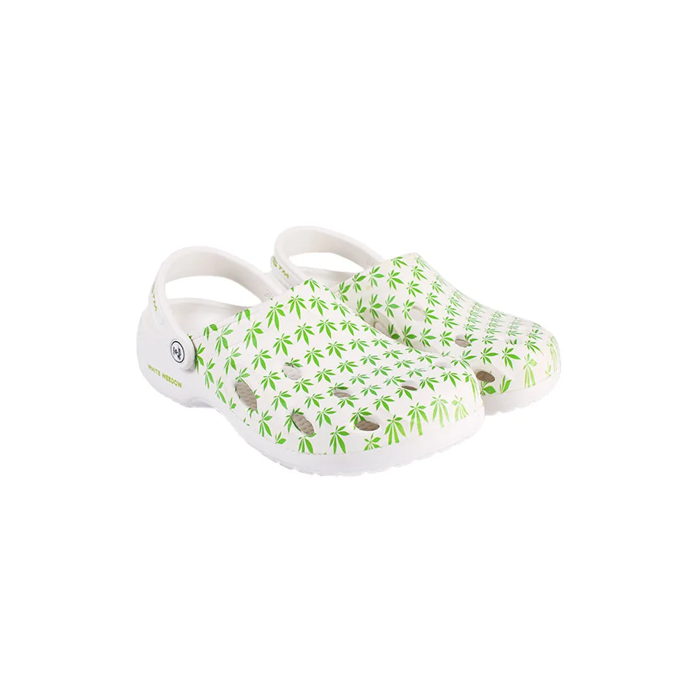 OG Kushies - Womens White Weedow Clog - 1 Pair Per Pack